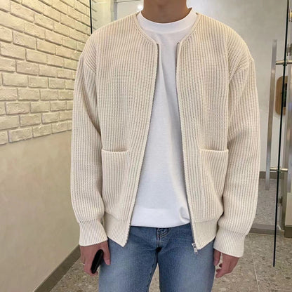 EMPIRE Men Zip Up Knitted Cardigan For All Seasons