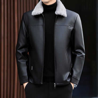 EMPIRE Leather Down Jacket For Men
