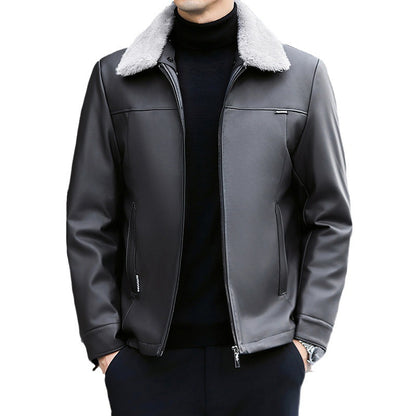 EMPIRE Leather Down Jacket For Men