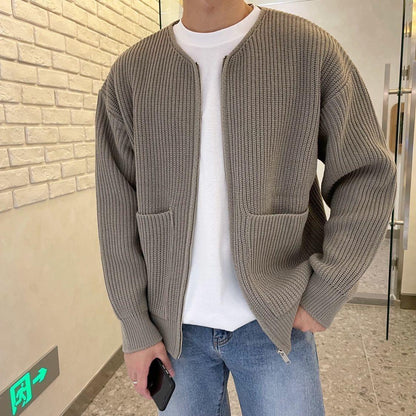 EMPIRE Men Zip Up Knitted Cardigan For All Seasons